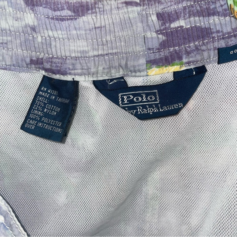 Polo Ralph Lauren Mens Swim Trunks Board Shorts Palm Tree Beach Hawaiian Surfer - Picture 4 of 12